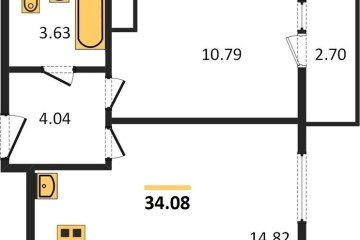 Фото №1: 1-комнатная квартира 37&nbsp;м², 16/24&nbsp;эт. - Берёзовый, мкр. Витаминкомбинат, 