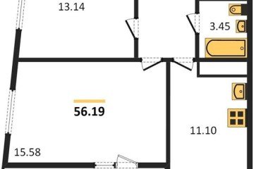 Фото №1: 2-комнатная квартира 61 м², 24/24 эт. - Берёзовый, мкр. Витаминкомбинат,