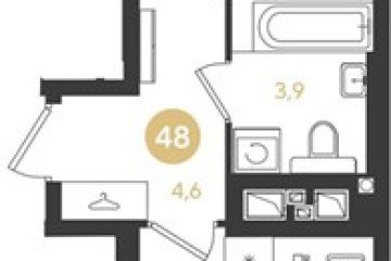 Фото №1: 1-комнатная квартира 42 м², 5/18 эт. - Краснодар, мкр. квартал Самолёт 7,