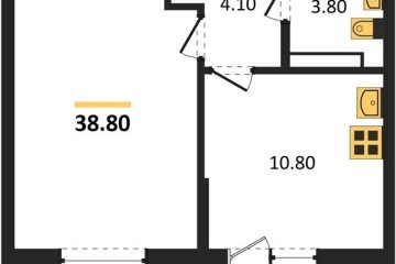 Фото №1: 1-комнатная квартира 38 м², 4/9 эт. - Краснодар, мкр. Прикубанский внутригородской округ,