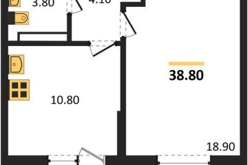 Фото №1: 1-комнатная квартира 38 м², 6/9 эт. - Краснодар, мкр. Прикубанский внутригородской округ,