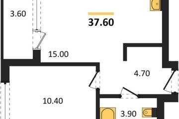 Фото №1: 1-комнатная квартира 37 м², 4/18 эт. - Краснодар, мкр. квартал Самолёт 7,