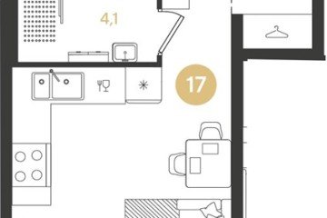 Фото №1: Студия 25 м², 6/18 эт. - Краснодар, мкр. квартал Самолёт 7,