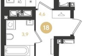Фото №1: 1-комнатная квартира 42 м², 8/18 эт. - Краснодар, мкр. квартал Самолёт 7,