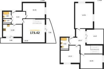 Фото №1: 5+-комнатная квартира 173&nbsp;м², 19/20&nbsp;эт. - Краснодар, мкр. жилой комплекс Кино, ул. Уральская, 100/5