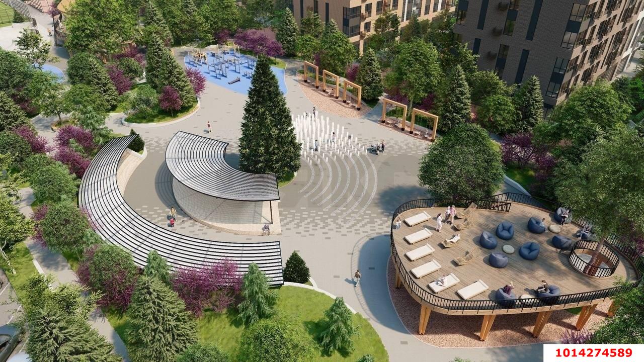 Фото №3: 1-комнатная квартира 38&nbsp;м², 2/17&nbsp;эт. - Краснодар, Прикубанский внутригородской округ, мкр. жилой комплекс Зелёная Территория, ул. имени Генерала Брусилова, 5лит1.1