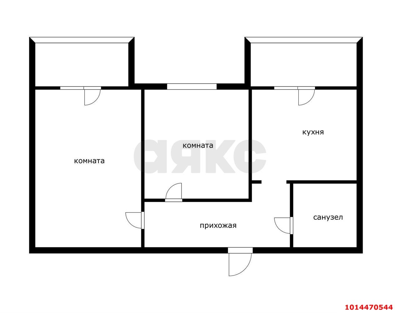 Фото №3: 2-комнатная квартира 43&nbsp;м², 1/5&nbsp;эт. - Новая Адыгея, мкр. ЖК Дарград, ул. Тургеневское шоссе, 33/2к28