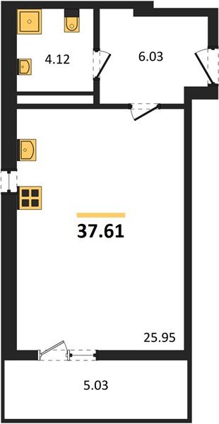 Фото №1: Студия 41&nbsp;м², 7/9&nbsp;эт. - Краснодар, Прикубанский внутригородской округ, мкр. жилой комплекс Югге