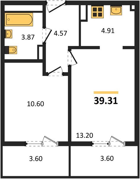 Фото №1: 1-комнатная квартира 44&nbsp;м², 7/9&nbsp;эт. - Краснодар, Прикубанский внутригородской округ, мкр. жилой комплекс Югге