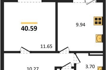 Фото №1: 1-комнатная квартира 40 м², 7/9 эт. - Краснодар, мкр. жилой комплекс Югге,