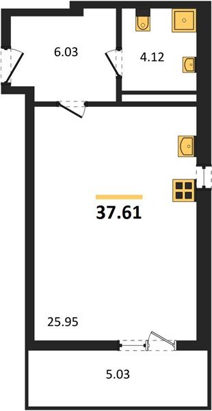 Фото №1: Студия 41&nbsp;м², 7/9&nbsp;эт. - Краснодар, Прикубанский внутригородской округ, мкр. жилой комплекс Югге