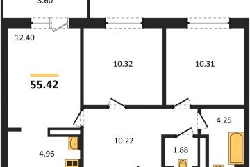 Фото №1: 2-комнатная квартира 57 м², 9/9 эт. - Краснодар, мкр. жилой комплекс Югге,