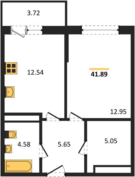 Фото №1: 1-комнатная квартира 44&nbsp;м², 2/9&nbsp;эт. - Краснодар, Прикубанский внутригородской округ, мкр. жилой комплекс Югге