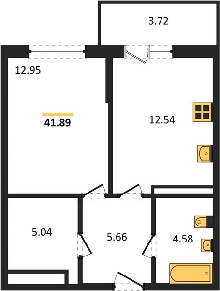 Фото №1: 1-комнатная квартира 44&nbsp;м², 2/9&nbsp;эт. - Краснодар, Прикубанский внутригородской округ, мкр. жилой комплекс Югге