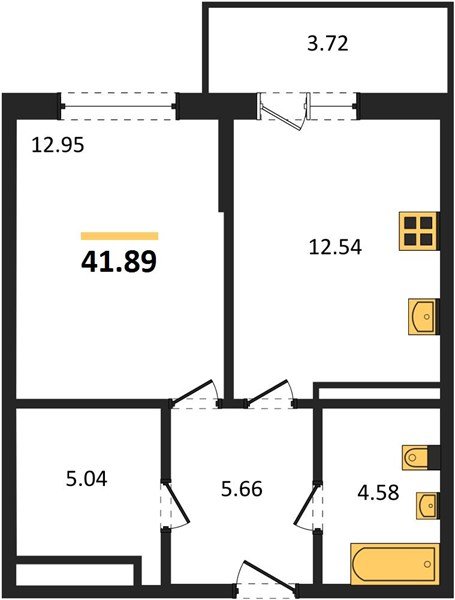 Фото №1: 1-комнатная квартира 44&nbsp;м², 5/9&nbsp;эт. - Краснодар, Прикубанский внутригородской округ, мкр. жилой комплекс Югге