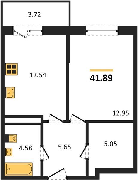 Фото №1: 1-комнатная квартира 44&nbsp;м², 5/9&nbsp;эт. - Краснодар, Прикубанский внутригородской округ, мкр. жилой комплекс Югге
