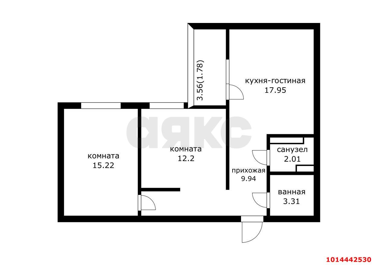 Фото №18: 2-комнатная квартира 62&nbsp;м², 3/19&nbsp;эт. - Краснодар, Прикубанский внутригородской округ, мкр. жилой комплекс Новелла, ул. Питерская, 40