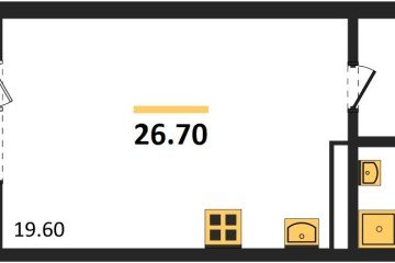 Фото №1: Студия 28 м², 3/3 эт. - Берёзовый, мкр. жилой комплекс Нова Вита, ул. имени А.Н. Лодыгина, 6к15