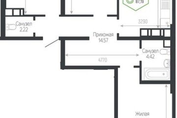 Фото №1: 3-комнатная квартира 87 м², 19/24 эт. - Краснодар, мкр. Черёмушки,