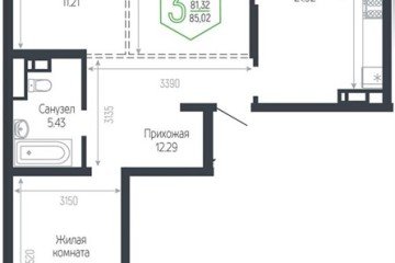 Фото №1: 3-комнатная квартира 85 м², 14/24 эт. - Краснодар, мкр. Черёмушки,