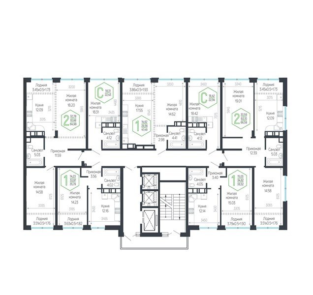Фото №8: 2-комнатная квартира 64&nbsp;м², 21/24&nbsp;эт. - Краснодар, Центральный внутригородской округ, мкр. Черёмушки