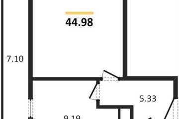 Фото №1: 1-комнатная квартира 44 м², 17/24 эт. - Краснодар, мкр. ЖК Рекорд, ул. Новороссийская, 90/2к2