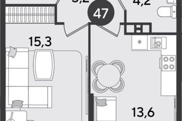 Фото №1: 1-комнатная квартира 40 м², 8/9 эт. - Краснодар, мкр. Парк Победы,