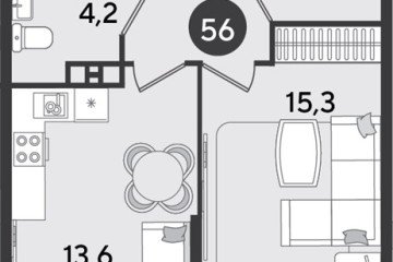 Фото №1: 1-комнатная квартира 40 м², 9/9 эт. - Краснодар, мкр. Парк Победы,