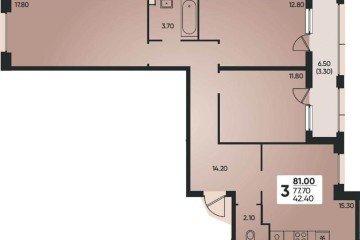 Фото №1: 3-комнатная квартира 80 м², 6/18 эт. - Краснодар, мкр. жилой комплекс Архитектор,
