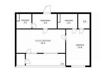 Фото №1: 2-комнатная квартира 50&nbsp;м², 24/44&nbsp;эт. - Москва, мкр. жилой комплекс Скай Гарден, пр-д Строительный, 9с6