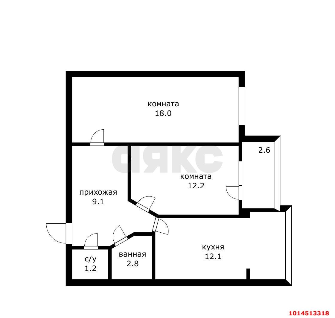 Фото №15: 2-комнатная квартира 58&nbsp;м², 1/6&nbsp;эт. - Краснодар, Прикубанский внутригородской округ, мкр. Сады Калинина, ул. Екатеринодарская, 10