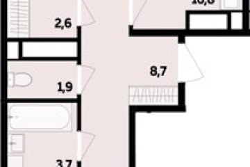 Фото №1: 2-комнатная квартира 65 м², 2/16 эт. - Яблоновский, мкр. ЖК Мегасити,