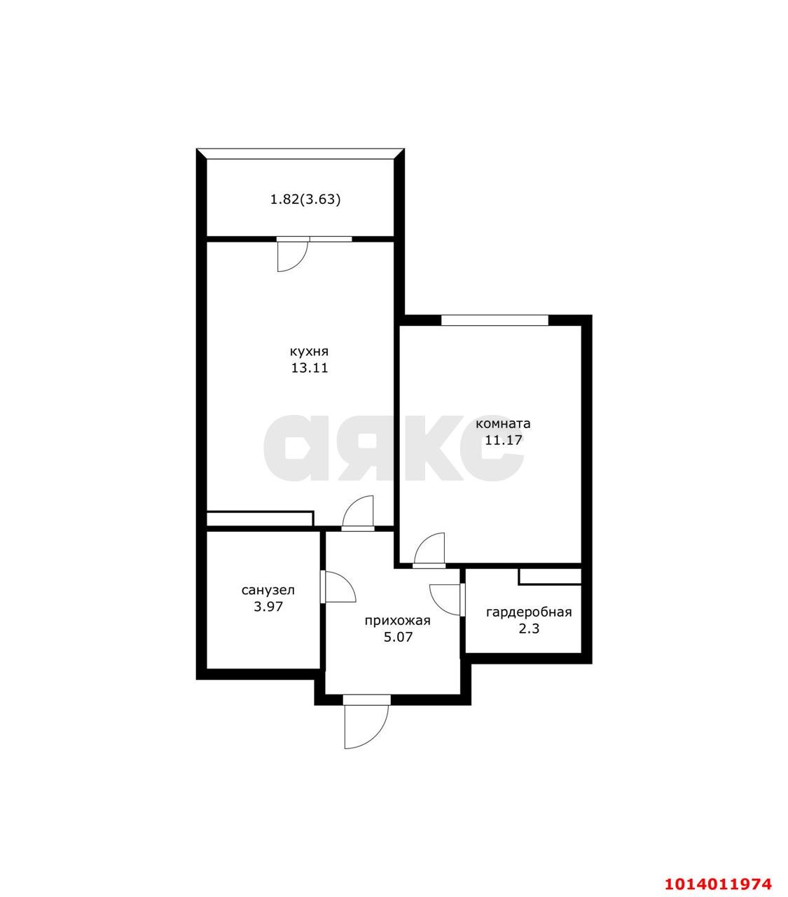 Фото №4: 1-комнатная квартира 37&nbsp;м², 2/9&nbsp;эт. - Северская, ул. Западная, 27/9