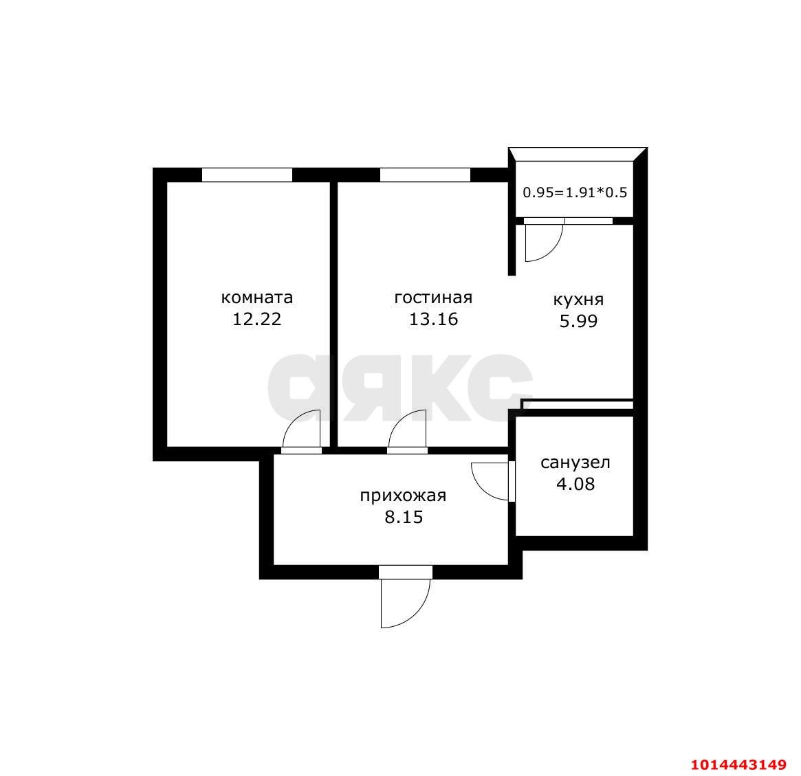 Фото №5: 1-комнатная квартира 44&nbsp;м², 2/16&nbsp;эт. - Краснодар, Прикубанский внутригородской округ, Панорама, мкр. ЖК Перспектива, ул. Героев-Разведчиков, 8к3