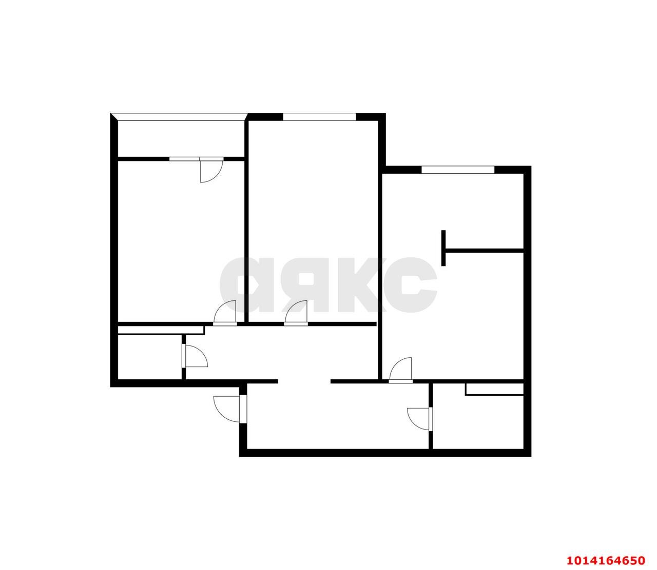 Фото №4: 2-комнатная квартира 61&nbsp;м², 13/16&nbsp;эт. - Краснодар, Прикубанский внутригородской округ, мкр. Московский, ул. им. Байбакова Н.К., 14