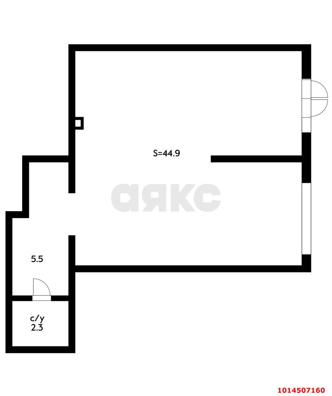 Фото №4: Торговое помещение 45&nbsp;м², 1/20&nbsp;эт. - Краснодар, Прикубанский внутригородской округ, мкр. Парк Победы, ул. Героя Пешкова, 14к3