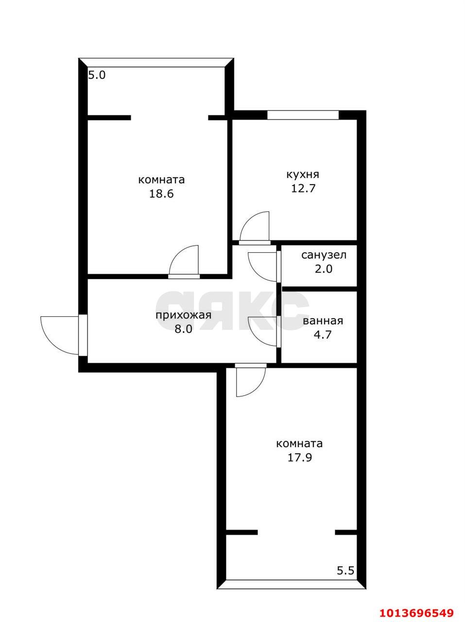 Фото №15: 2-комнатная квартира 65&nbsp;м², 9/17&nbsp;эт. - Краснодар, Карасунский внутригородской округ, Пашковский, мкр. ЖК Восток