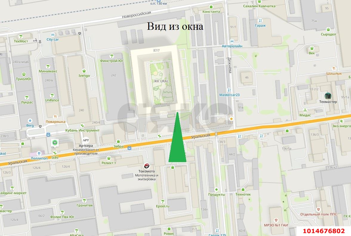 Фото №3: Студия 29&nbsp;м², 20/23&nbsp;эт. - Краснодар, Карасунский внутригородской округ, Камвольно-суконный Комбинат, мкр. ЖК Урал, ул. Уральская, 87/7