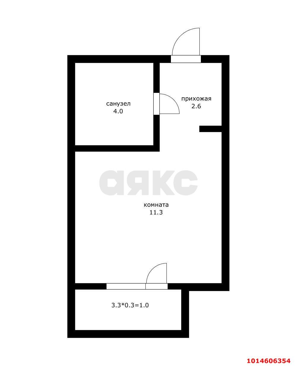 Фото №3: Студия 24&nbsp;м², 9/9&nbsp;эт. - Краснодар, Прикубанский внутригородской округ, мкр. жилой комплекс Спортивная Деревня, ул. имени Генерала Корнилова, 18
