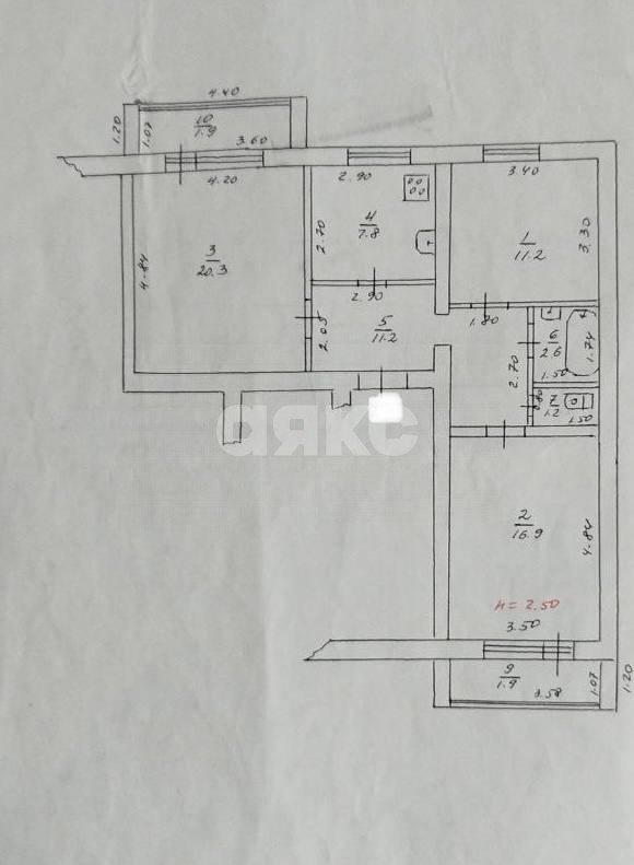 Фото №27: 3-комнатная квартира 77&nbsp;м², 1/5&nbsp;эт. - Горячий Ключ, мкр. Администрация, ул. Ленина, 193