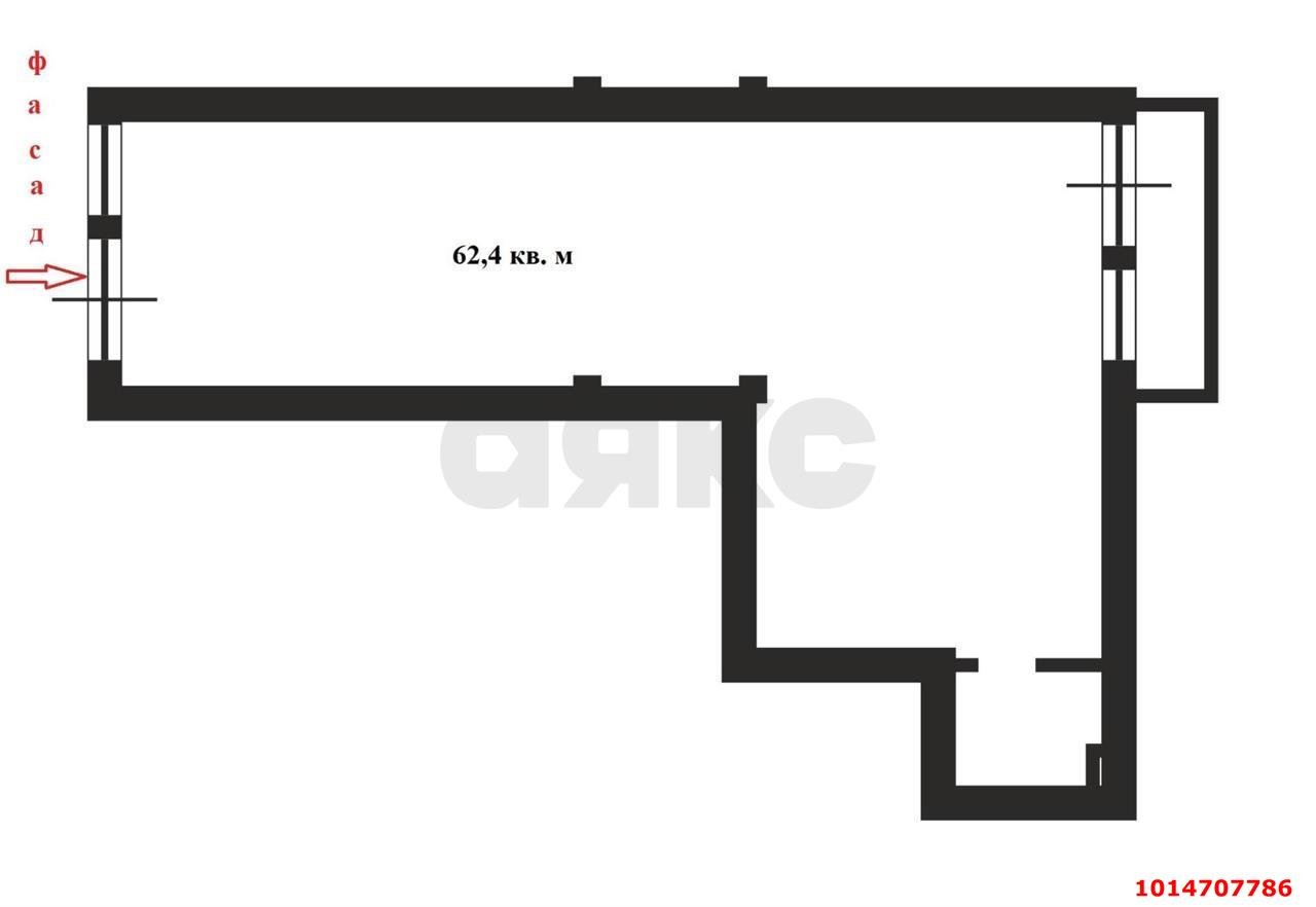 Фото №8: Торговое помещение 62&nbsp;м², 1/3&nbsp;эт. - Краснодар, Прикубанский внутригородской округ, Калинино, имени Петра Метальникова, мкр. ЖК Арбатский, ул. Цезаря Куникова, 18к10