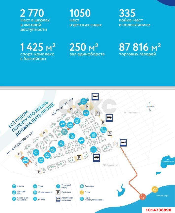 Фото №19: 1-комнатная квартира 42&nbsp;м², 7/9&nbsp;эт. - Приморский, мкр. ЖК Просторы Крыма