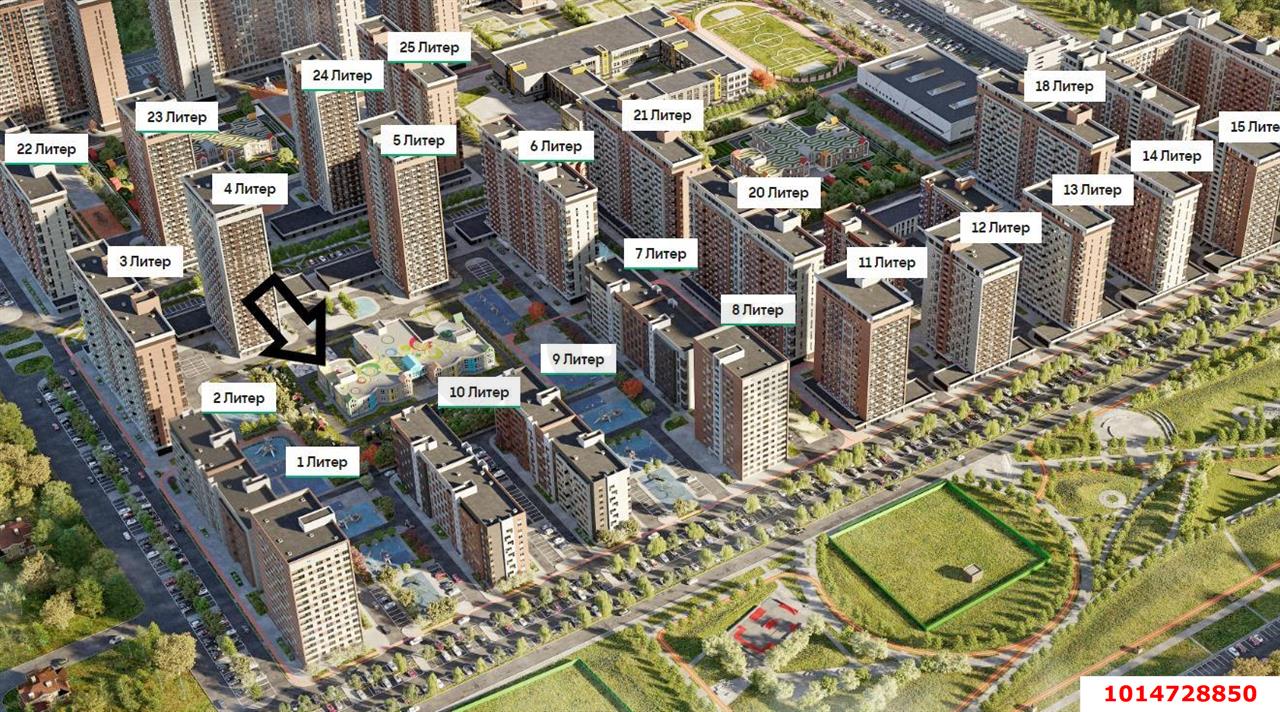 Фото №4: 4-комнатная квартира 103&nbsp;м², 24/24&nbsp;эт. - Знаменский, Карасунский внутригородской округ, мкр. Родные Просторы, ул. Природная, 10Бк22