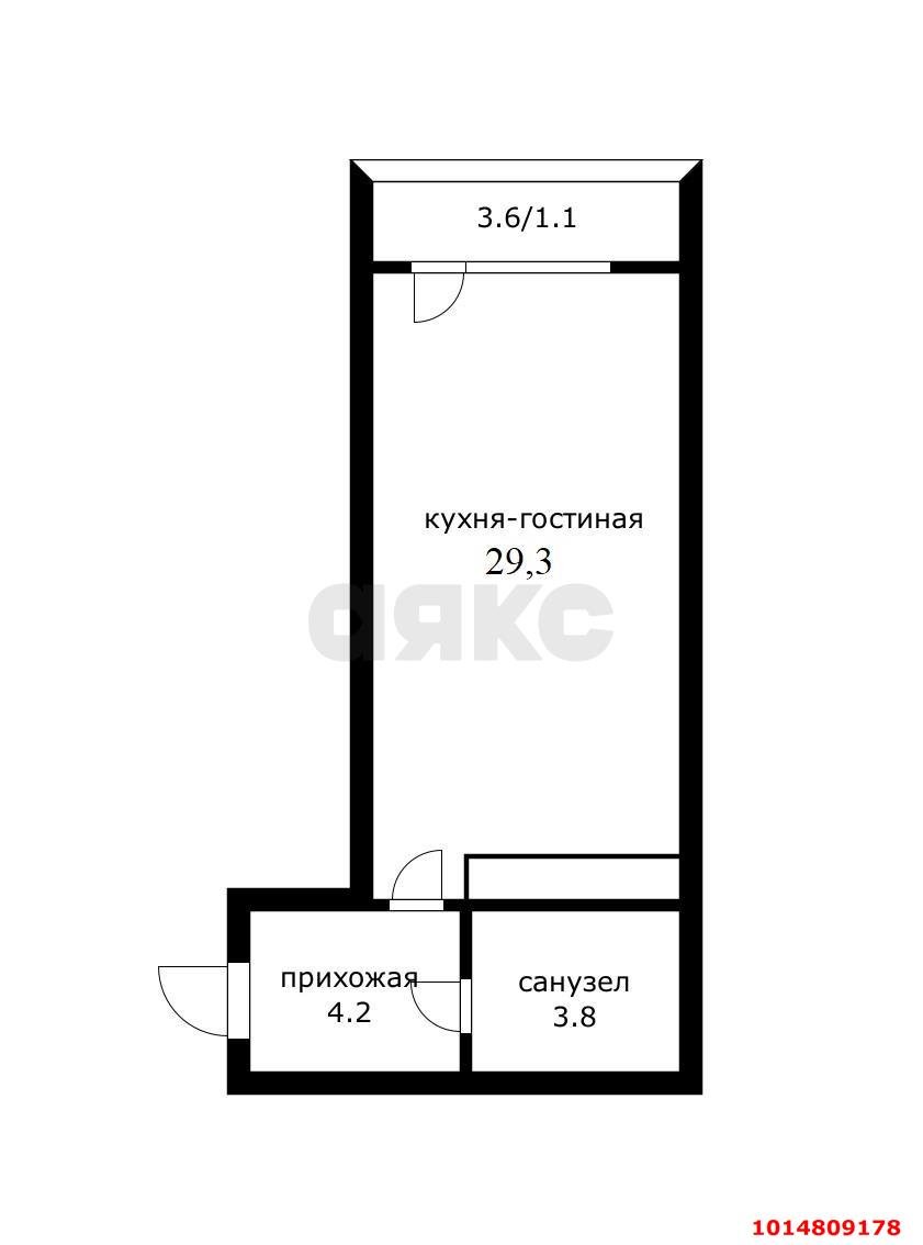 Фото №15: Студия 32&nbsp;м², 1/18&nbsp;эт. - Краснодар, Прикубанский внутригородской округ, ЖК Небо, мкр. 9-й километр, ул. Ярославская, 115к1