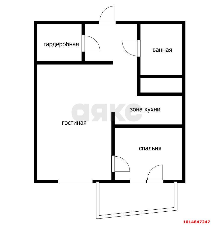 Фото №12: 1-комнатная квартира 45&nbsp;м², 13/24&nbsp;эт. - Краснодар, Карасунский внутригородской округ, Хлопчато-бумажный Комбинат, мкр. жилой комплекс Галактика, ул. Уральская, 71к1