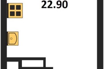 Фото №1: Студия 22 м², 4/16 эт. - Краснодар, мкр. Догма Парк,