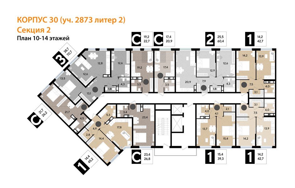 Фото №8: Студия 20&nbsp;м², 10/16&nbsp;эт. - Краснодар, Прикубанский внутригородской округ, мкр. Догма Парк