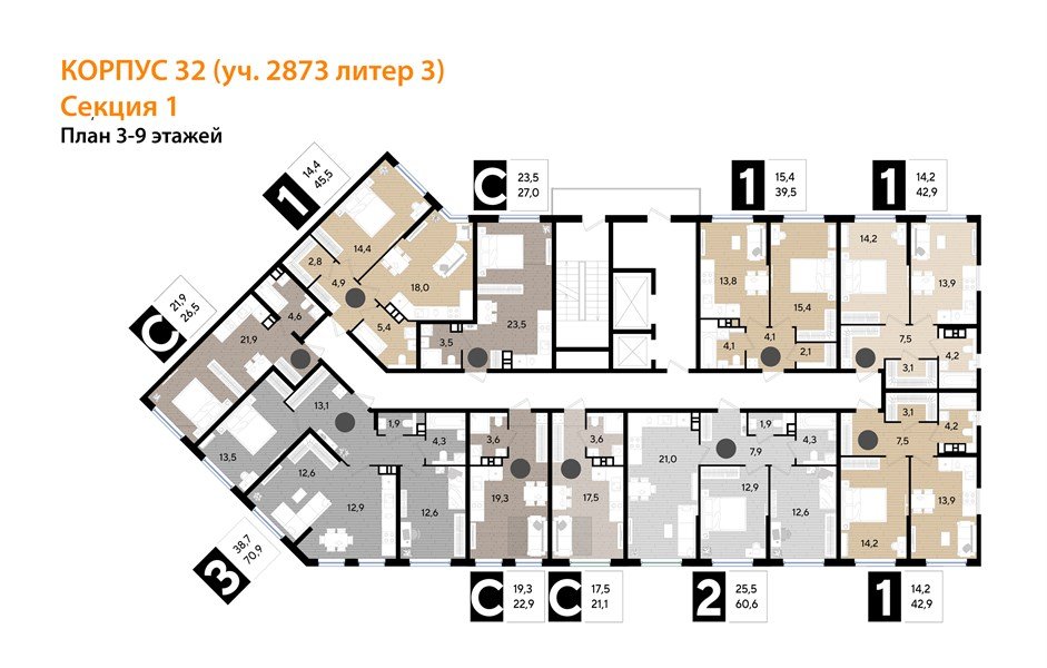 Фото №8: Студия 26&nbsp;м², 5/16&nbsp;эт. - Краснодар, Прикубанский внутригородской округ, мкр. Догма Парк