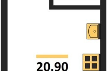 Фото №1: Студия 20 м², 13/16 эт. - Краснодар, мкр. Догма Парк,