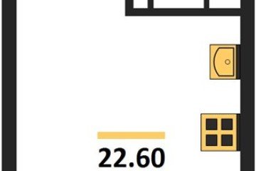 Фото №1: Студия 22 м², 9/16 эт. - Краснодар, мкр. Догма Парк,